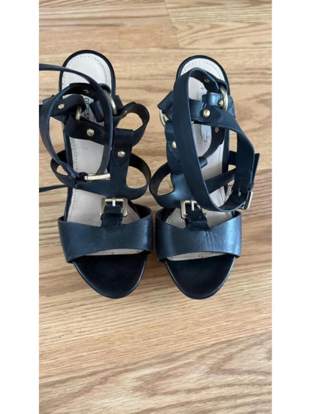 Guess strappy platform heels